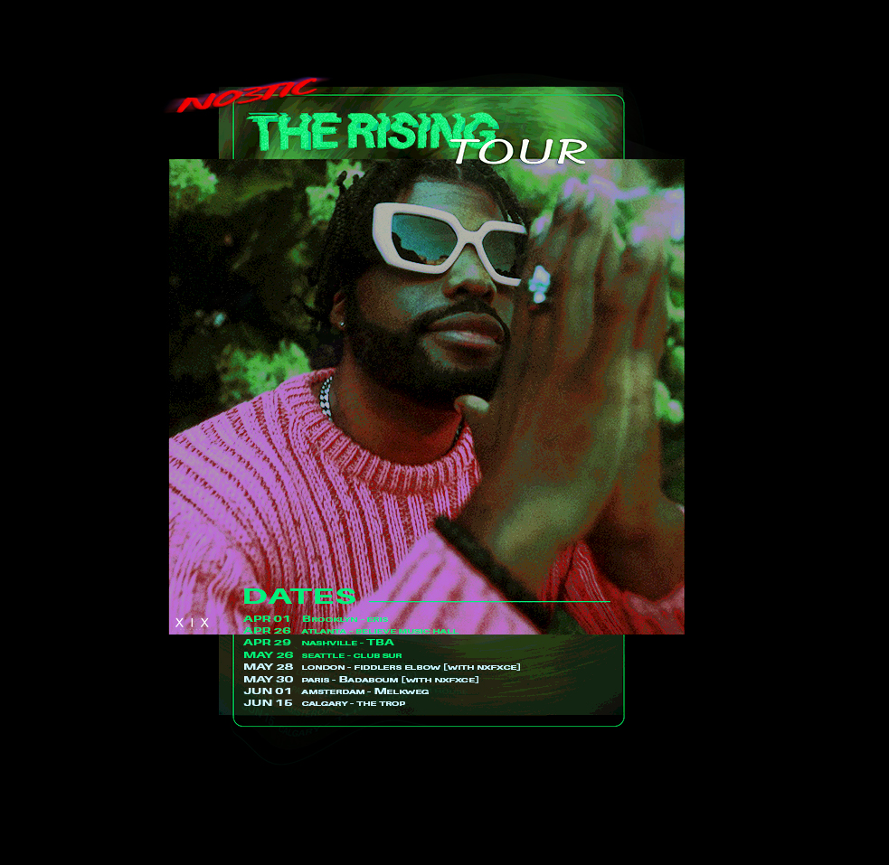 NO3TIC The Rising Tour dates graphic